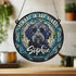 Labradoodle Black Memorial Stained Glass Effect Suncatcher